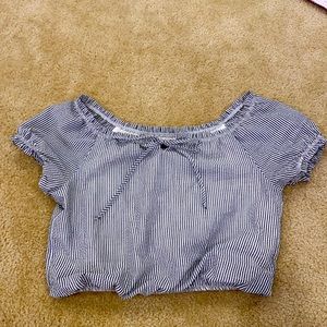 AQUA light blue striped shirt